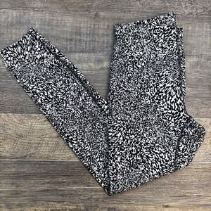 Lululemon Women's 4 InStill High Rise 25" Tight Warped‎ Grain Alpine White Black